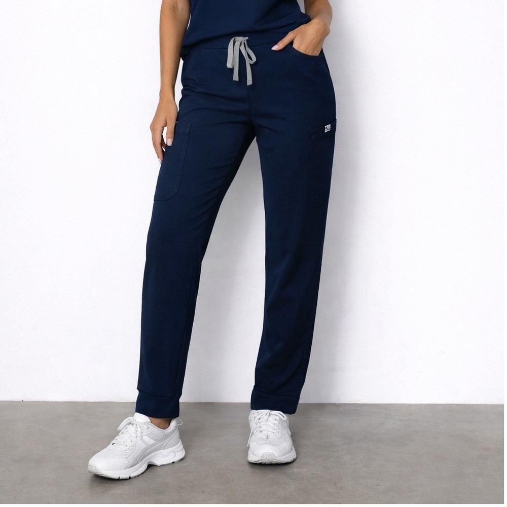 FIGS Scrub Pants Womens‎ XXSP Navy Blue Cargo Straight Leg Drawstring Medical